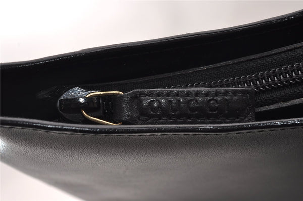 Authentic GUCCI Bamboo Shoulder Hand Bag Purse Leather 0013006 Black 2787I