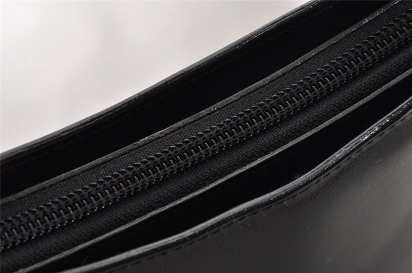 Authentic GUCCI Bamboo Shoulder Hand Bag Purse Leather 0013006 Black 2787I