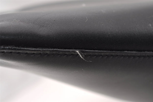 Authentic GUCCI Bamboo Shoulder Hand Bag Purse Leather 0013006 Black 2787I