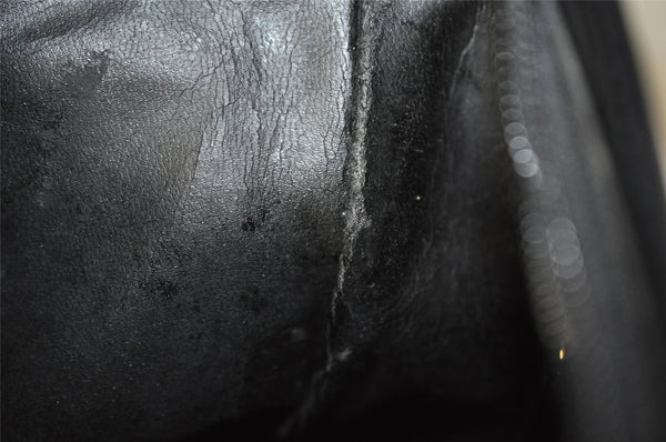 Authentic GUCCI Bamboo Shoulder Hand Bag Purse Leather 0013006 Black 2787I