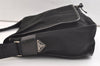 Authentic PRADA Nylon Tessuto Saffiano Leather Shoulder Bag V158X Black 2787K