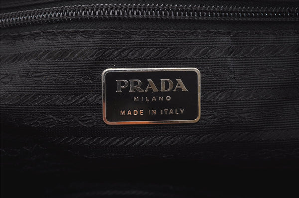 Authentic PRADA Nylon Tessuto Saffiano Leather Shoulder Bag V158X Black 2787K