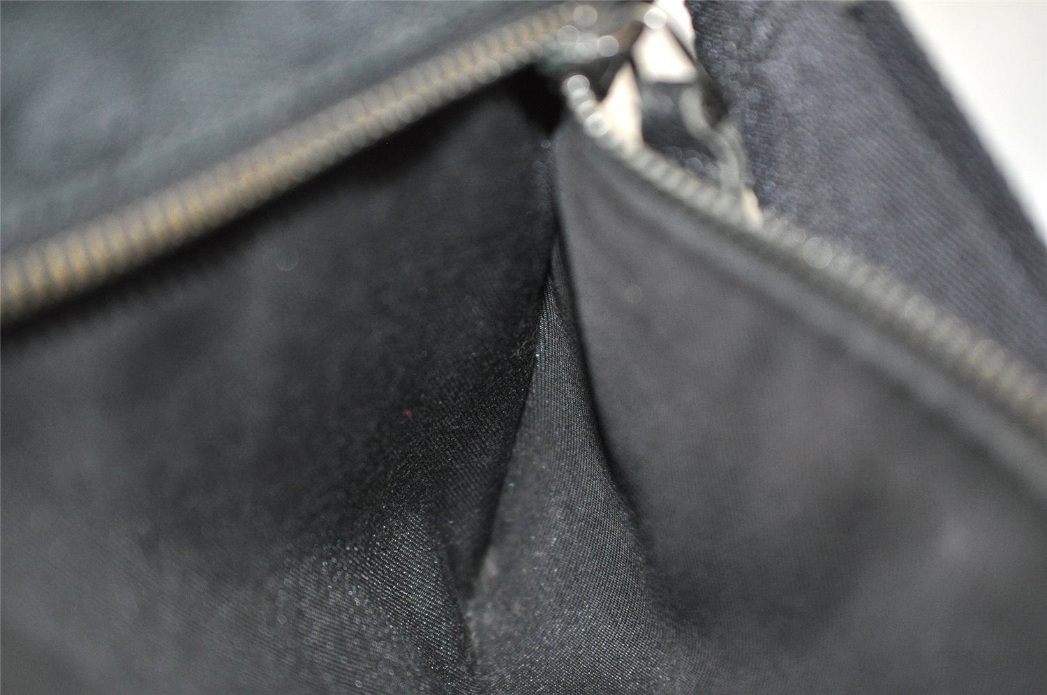 Authentic GUCCI Waist Body Bag Purse GG Canvas Leather 28566 Black 2788I