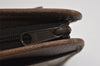 Authentic GUCCI Vintage Clutch Hand Bag Purse GG PVC Leather Brown 2788J