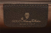 Authentic GUCCI Vintage Clutch Hand Bag Purse GG PVC Leather Brown 2788J