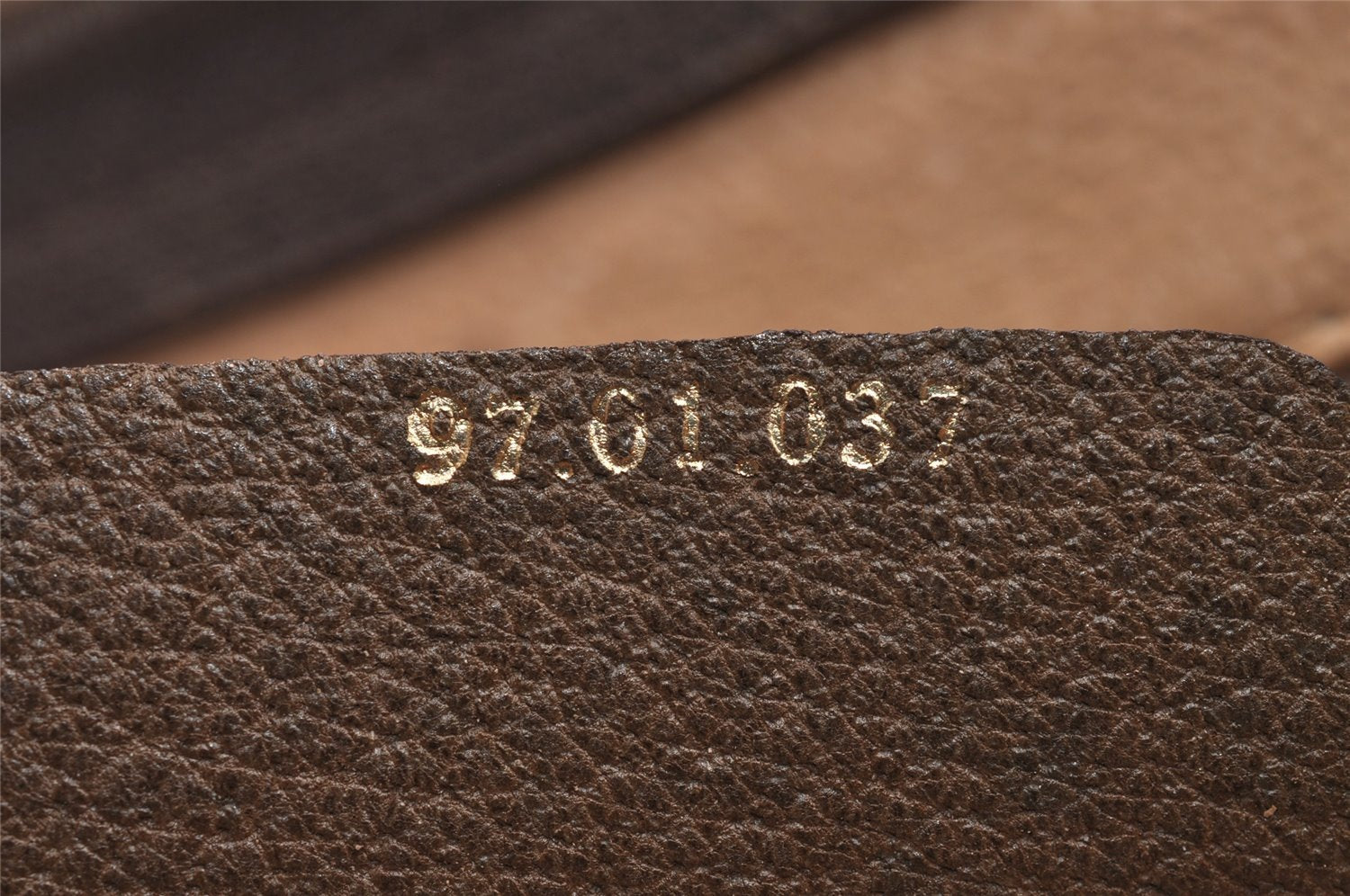 Authentic GUCCI Vintage Clutch Hand Bag Purse GG PVC Leather Brown 2788J