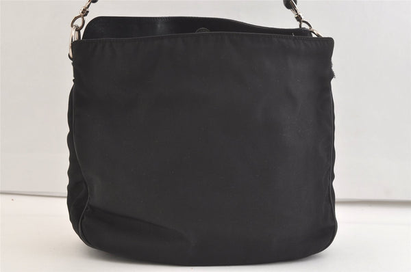 Authentic GUCCI Bamboo 2Way Shoulder Hand Bag Nylon Leather 0011638 Black 2789K