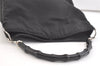 Authentic GUCCI Bamboo 2Way Shoulder Hand Bag Nylon Leather 0011638 Black 2789K