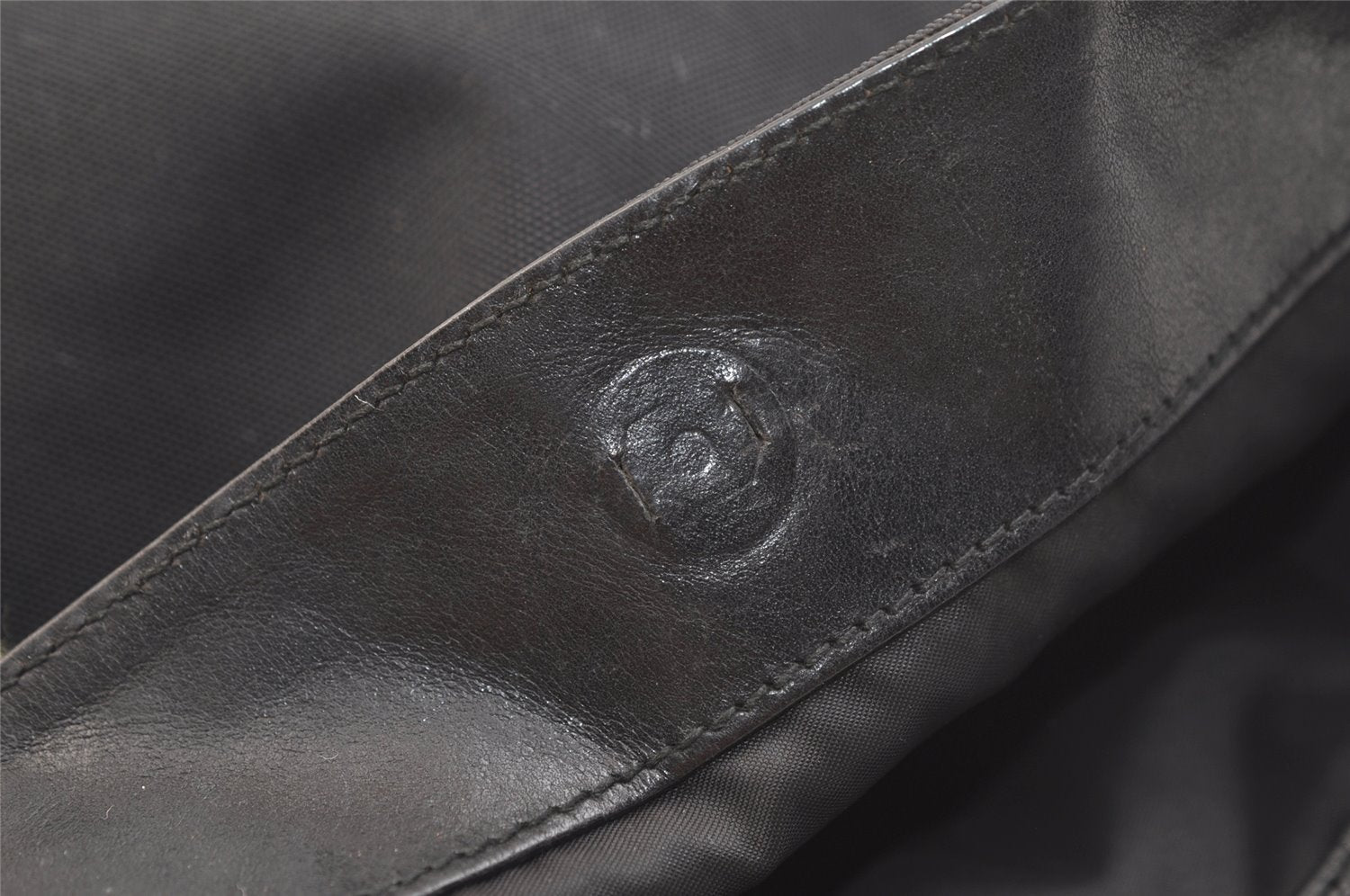 Authentic GUCCI Bamboo 2Way Shoulder Hand Bag Nylon Leather 0011638 Black 2789K