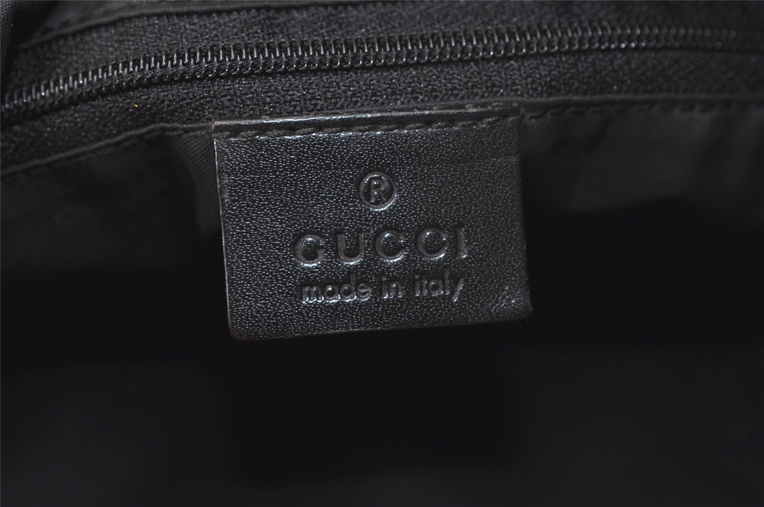 Authentic GUCCI Bamboo 2Way Shoulder Hand Bag Nylon Leather 0011638 Black 2789K