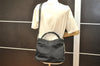Authentic GUCCI Bamboo 2Way Shoulder Hand Bag Nylon Leather 0011638 Black 2789K