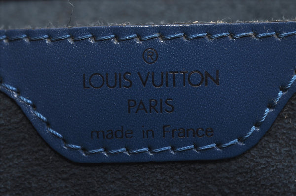 Authentic Louis Vuitton Epi Saint Jacques Hand Bag Blue M52275 LV 2790I