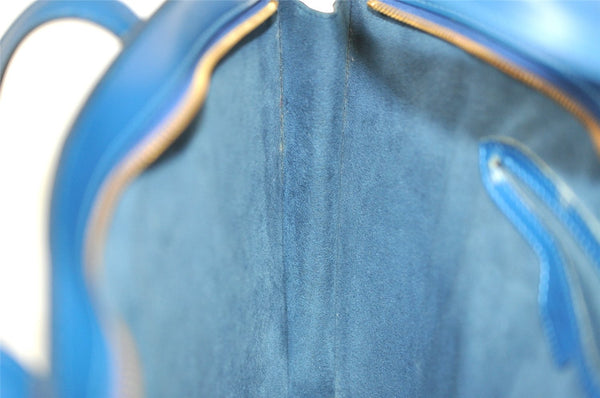 Authentic Louis Vuitton Epi Saint Jacques Hand Bag Blue M52275 LV 2790I