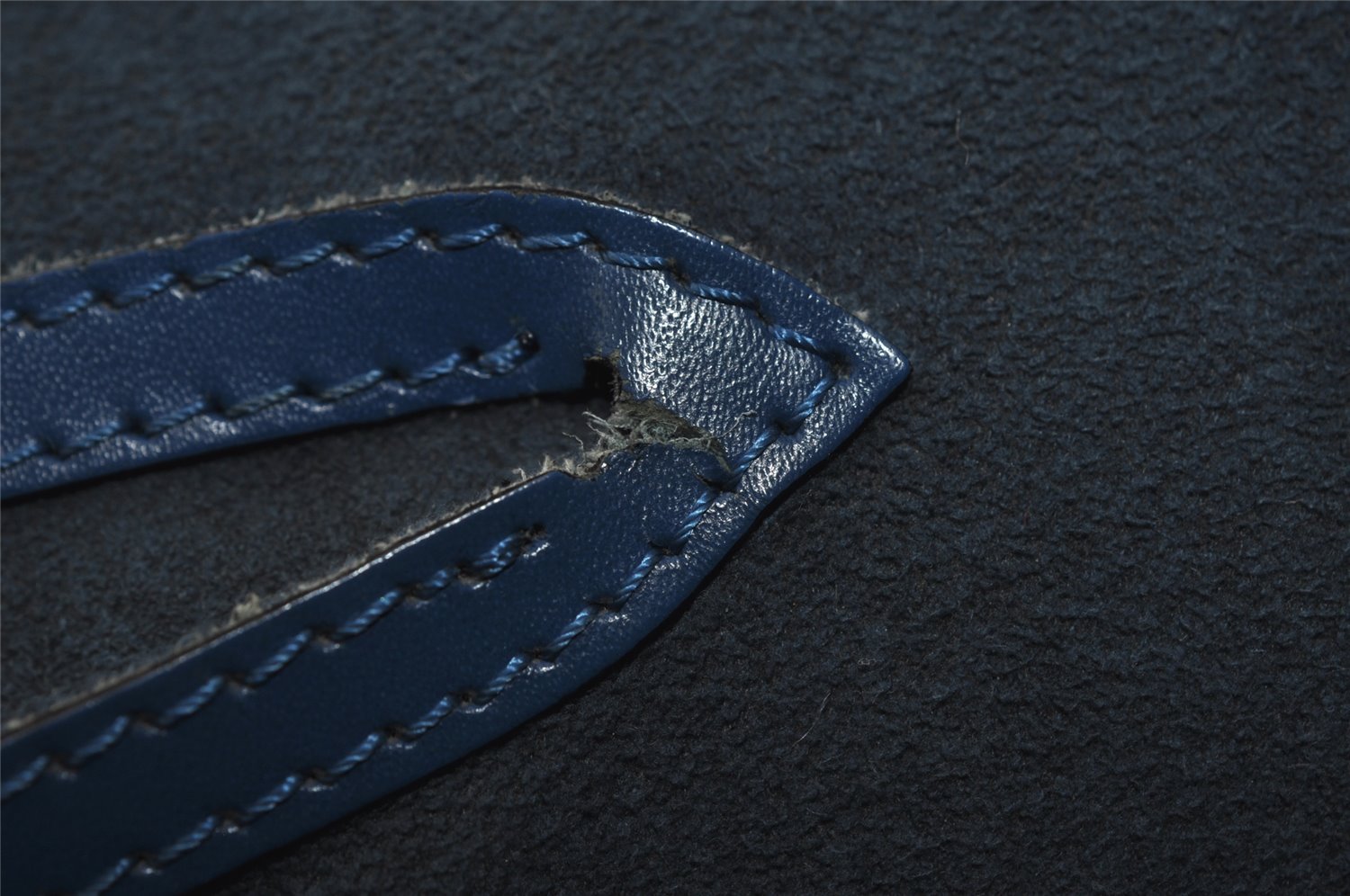 Authentic Louis Vuitton Epi Saint Jacques Hand Bag Blue M52275 LV 2790I