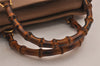 Authentic GUCCI Bamboo 2Way Shoulder Hand Bag Purse Leather Beige Junk 2790J