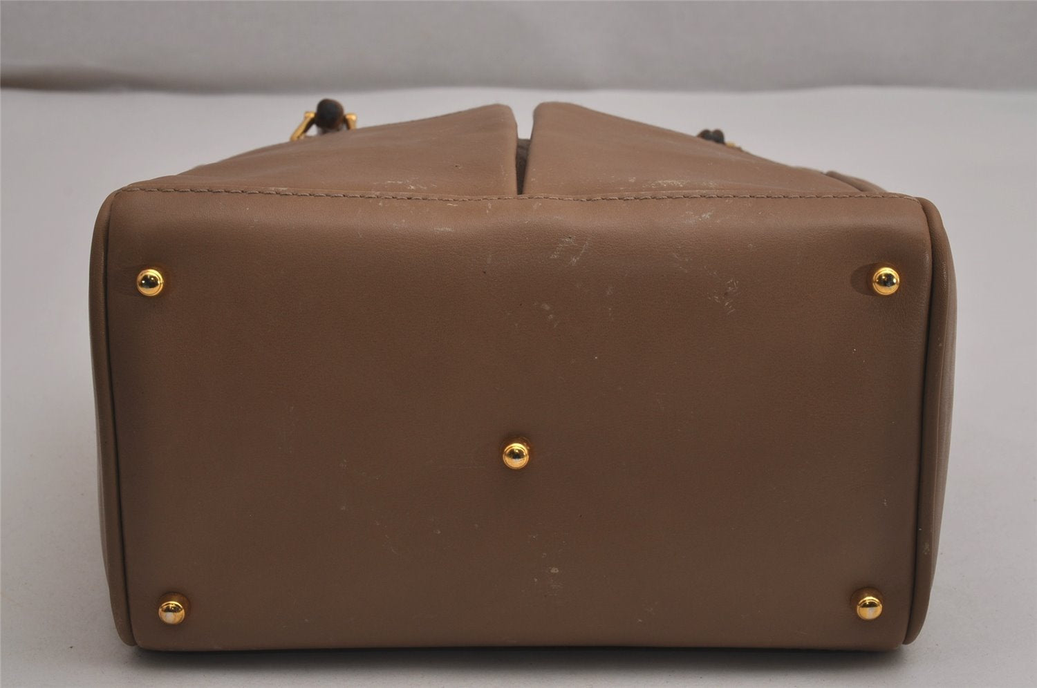 Authentic GUCCI Bamboo 2Way Shoulder Hand Bag Purse Leather Beige Junk 2790J