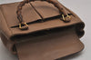 Authentic GUCCI Bamboo 2Way Shoulder Hand Bag Purse Leather Beige Junk 2790J