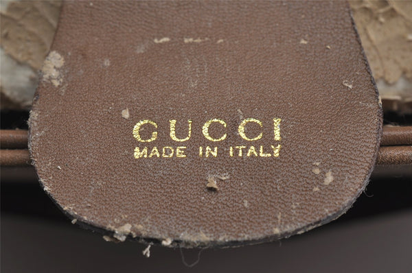 Authentic GUCCI Bamboo 2Way Shoulder Hand Bag Purse Leather Beige Junk 2790J