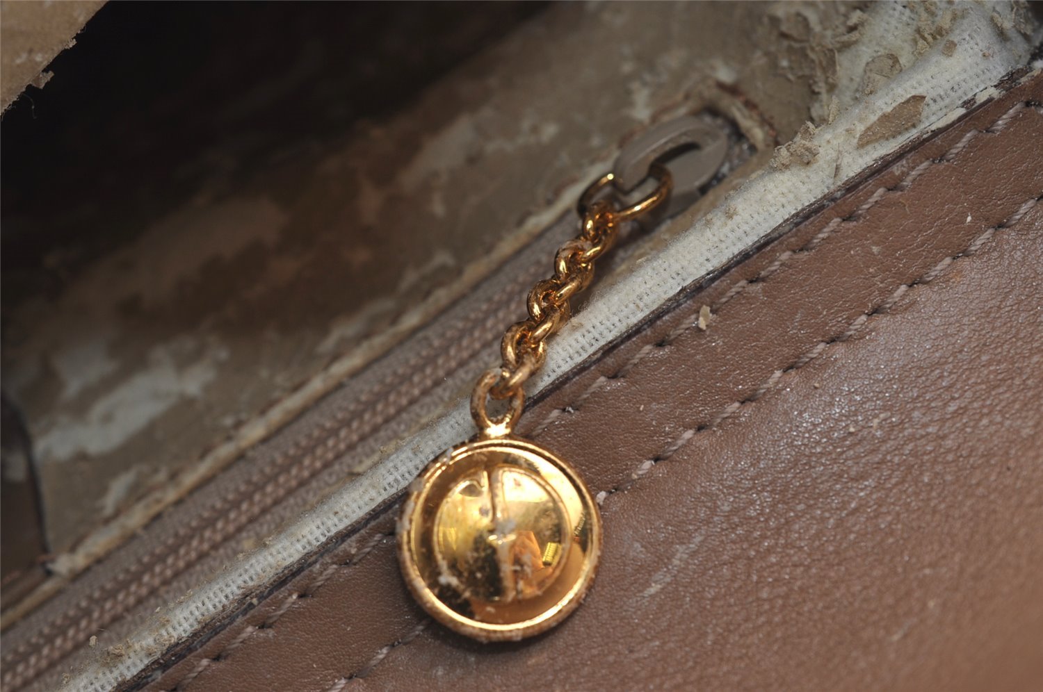 Authentic GUCCI Bamboo 2Way Shoulder Hand Bag Purse Leather Beige Junk 2790J