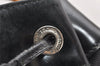 Authentic GUCCI Bamboo Shoulder Drawstring Bag Purse Nylon Leather Brown 2790K