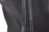 Authentic GUCCI Bamboo Shoulder Drawstring Bag Purse Nylon Leather Brown 2790K