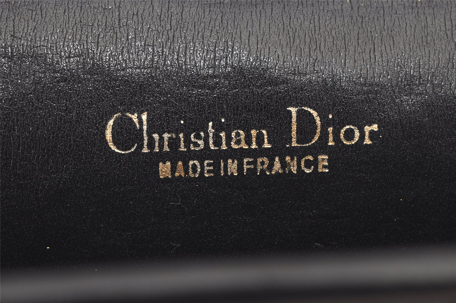 Authentic Christian Dior Trotter Canvas Leather Chain Shoulder Bag Blue 2791K