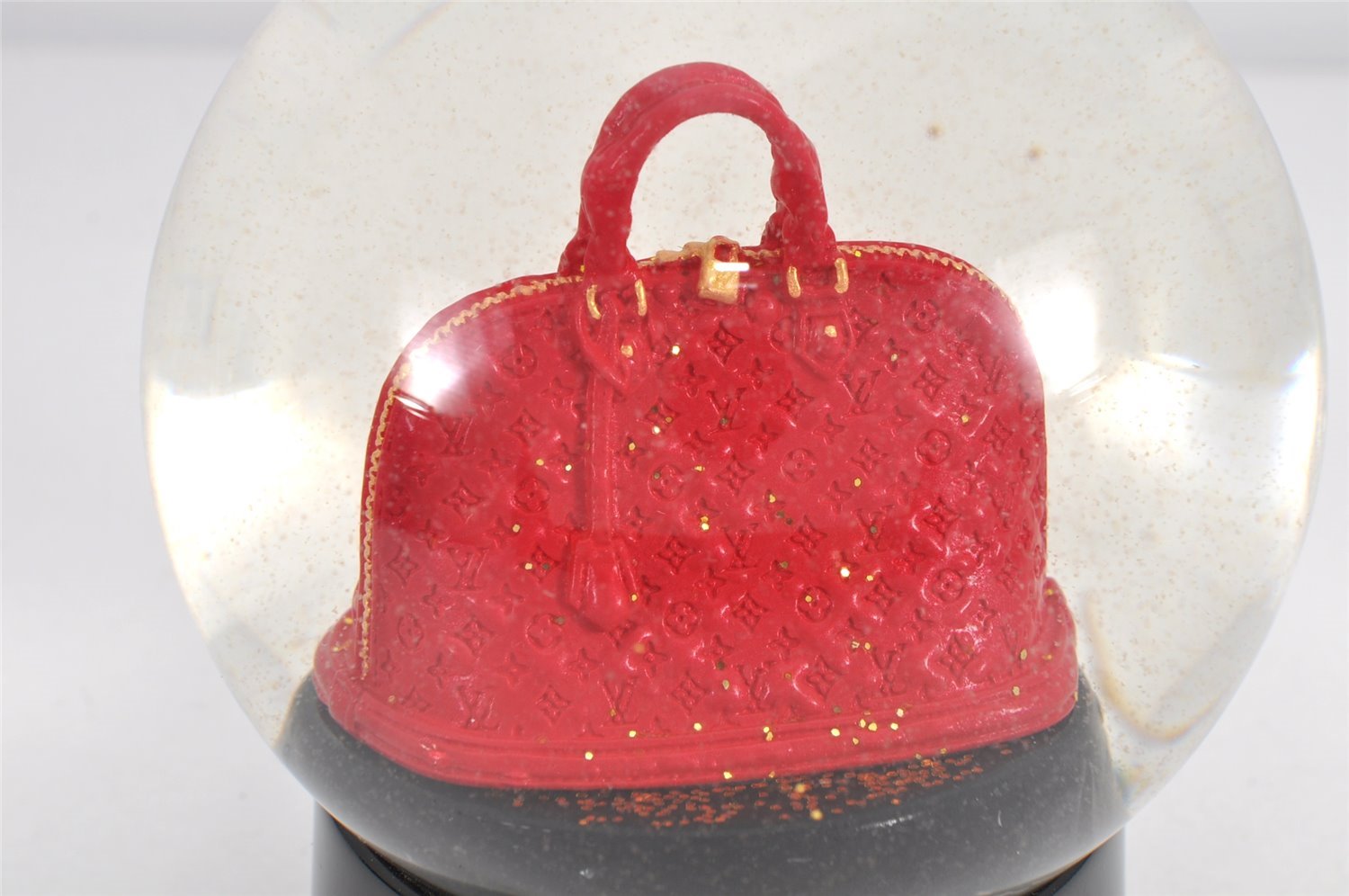 Authentic Louis Vuitton Novelty Snow Dome VIP Alma Red LV Box 2792K