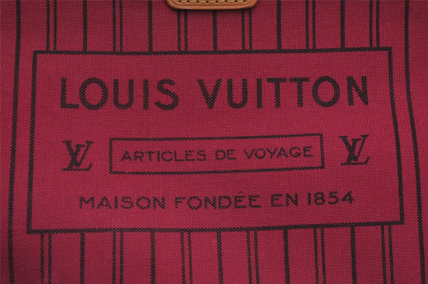 Authentic Louis Vuitton Monogram Neverfull MM Tote Bag Fuchsia M40996 Pink 2793I