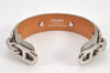Authentic HERMES Legato GP Chaine d'Ancre Leather Bangle Bracelet Gray 2793K