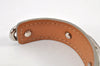 Authentic HERMES Legato GP Chaine d'Ancre Leather Bangle Bracelet Gray 2793K