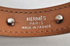 Authentic HERMES Legato GP Chaine d'Ancre Leather Bangle Bracelet Gray 2793K