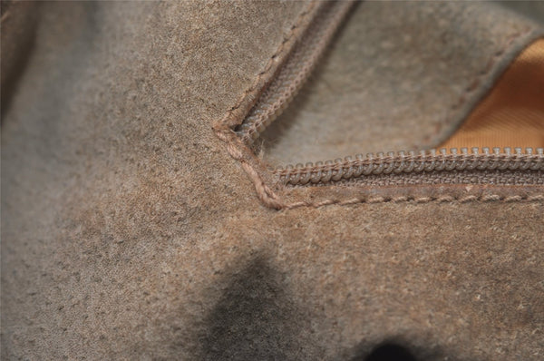 Authentic GUCCI Vintage Camouflage Shoulder Cross Body Bag Leather Brown 2794I