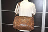 Authentic GUCCI Vintage Camouflage Shoulder Cross Body Bag Leather Brown 2794I