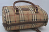 Authentic Burberrys Nova Check PVC Leather Hand Boston Bag Beige Junk 2794J