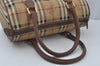 Authentic Burberrys Nova Check PVC Leather Hand Boston Bag Beige Junk 2794J