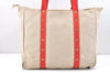 Authentic Louis Vuitton Antigua Cabas GM Tote Bag White Red M40032 LV 2794K