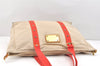 Authentic Louis Vuitton Antigua Cabas GM Tote Bag White Red M40032 LV 2794K