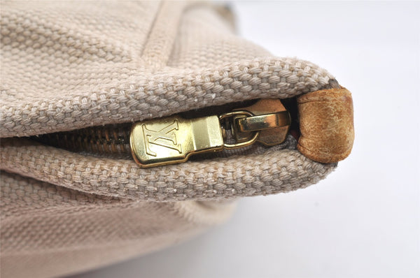 Authentic Louis Vuitton Antigua Cabas GM Tote Bag White Red M40032 LV 2794K