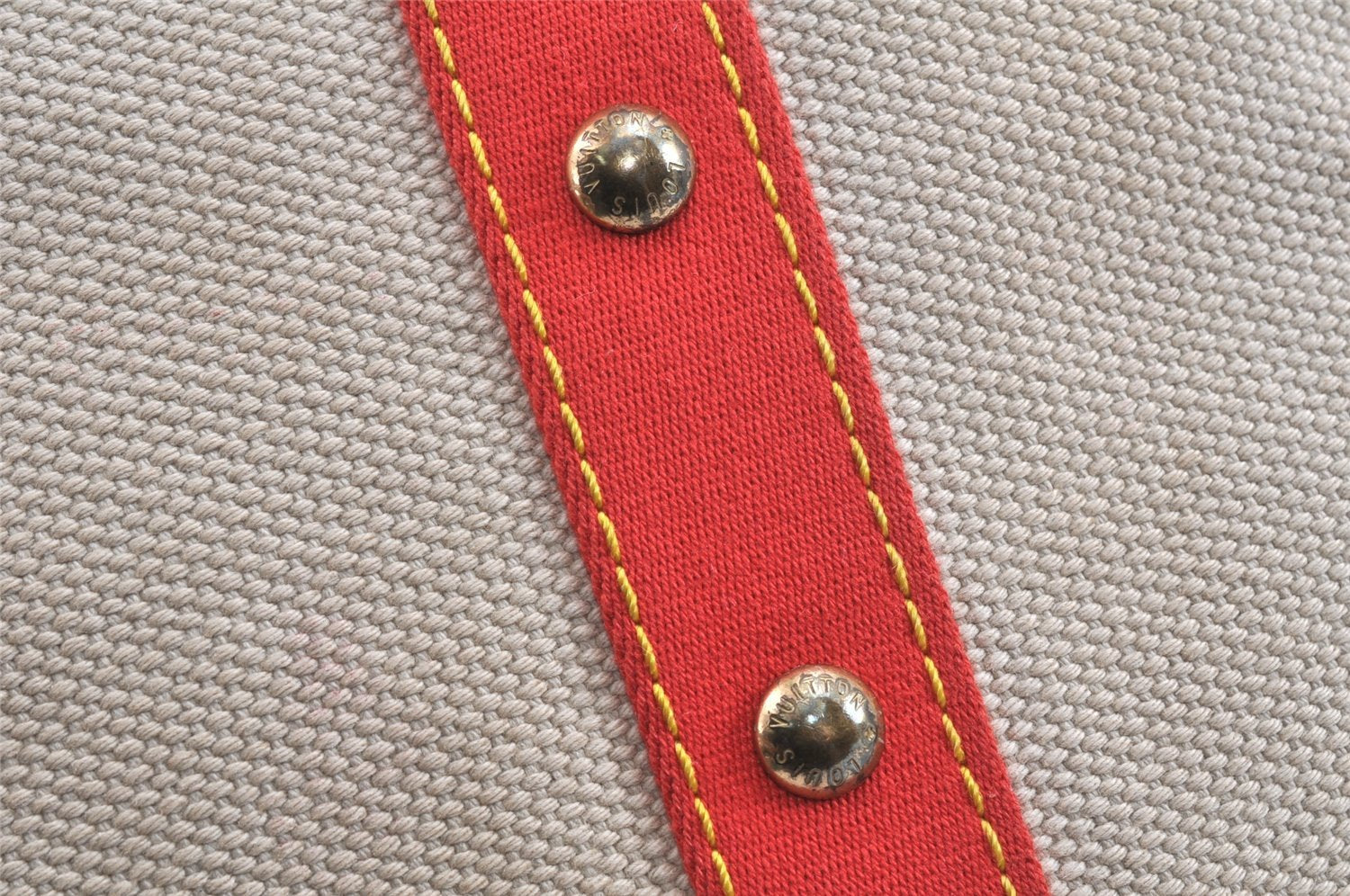 Authentic Louis Vuitton Antigua Cabas GM Tote Bag White Red M40032 LV 2794K