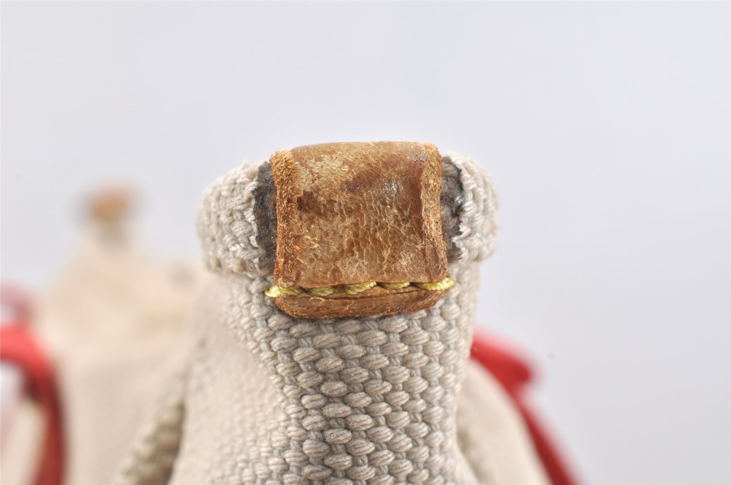 Authentic Louis Vuitton Antigua Cabas GM Tote Bag White Red M40032 LV 2794K