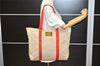 Authentic Louis Vuitton Antigua Cabas GM Tote Bag White Red M40032 LV 2794K