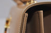 Authentic Salvatore Ferragamo Gancini Leather 2Way Shoulder Hand Bag Beige 2795J