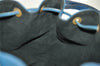 Authentic Louis Vuitton Epi Petit Noe Shoulder Drawstring Bag M44105 Blue 2796I