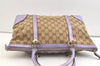 Authentic GUCCI Lovely Heart Hand Tote Bag GG Canvas Leather 257069 Brown 2796K