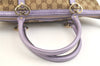 Authentic GUCCI Lovely Heart Hand Tote Bag GG Canvas Leather 257069 Brown 2796K