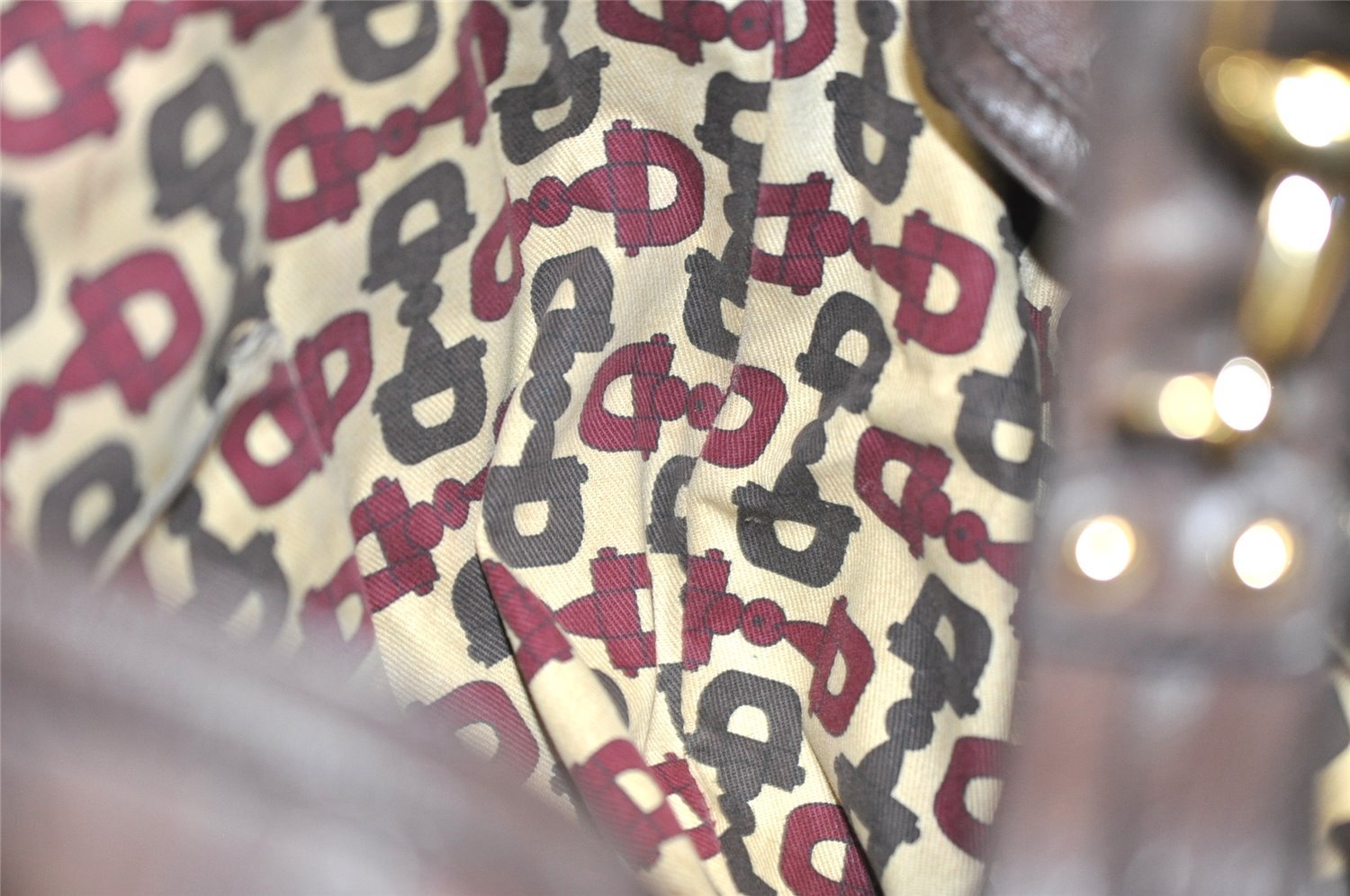 Authentic GUCCI Guccissima Horsebit GG Leather Shoulder Bag 170014 Brown 2799I