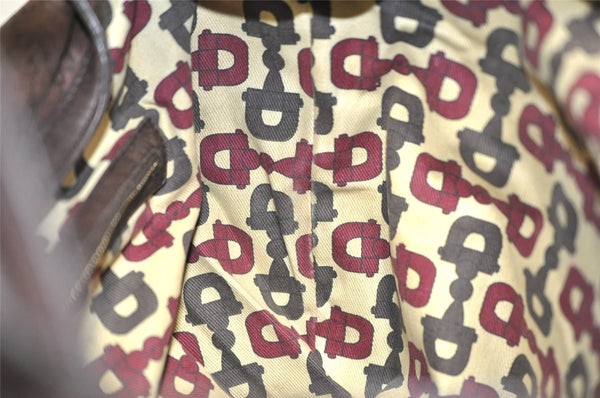 Authentic GUCCI Guccissima Horsebit GG Leather Shoulder Bag 170014 Brown 2799I