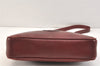 Authentic Cartier Must de Cartier Leather Shoulder Cross Bag Bordeaux Red 2799K