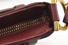 Authentic Cartier Must de Cartier Leather Shoulder Cross Bag Bordeaux Red 2799K