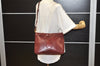 Authentic Cartier Must de Cartier Leather Shoulder Cross Bag Bordeaux Red 2799K